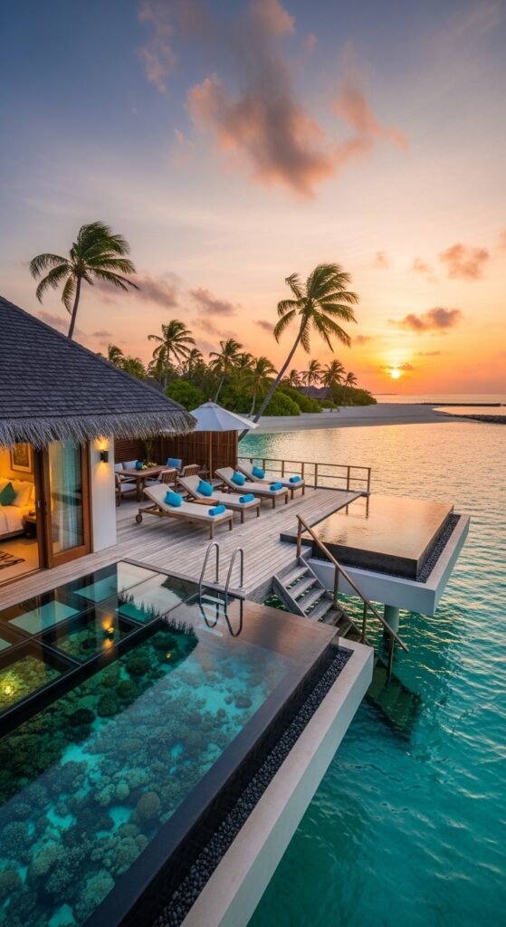 A breathtaking aspirational luxury lifestyle dreams scene featuring a stunning penthouse terrace with infinity pool, champagne, fresh flowers, and golden hour city skyline views, showcasing 23 luxury lifestyle dreams ideas to inspire and guide you in building your ultimate dream life starting today.