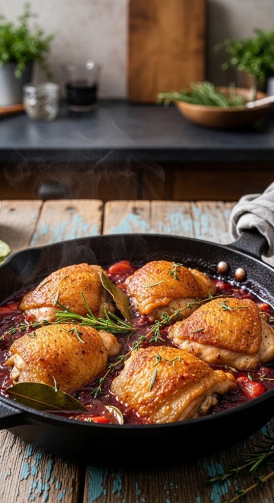 A beautifully styled spread of multiple delicious chicken dinner dishes including golden roasted chicken, creamy pasta, and spicy stir fry arranged on a rustic wooden dining table, showcasing 20 chicken dinner ideas that are easy, flavorful, and perfect for saving your sanity on busy weeknights.