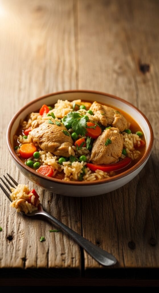 A beautifully styled spread of multiple delicious chicken dinner dishes including golden roasted chicken, creamy pasta, and spicy stir fry arranged on a rustic wooden dining table, showcasing 20 chicken dinner ideas that are easy, flavorful, and perfect for saving your sanity on busy weeknights.