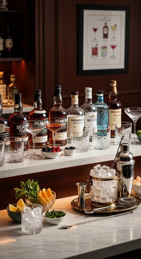 A beautifully styled luxury lifestyle scene featuring an elegant penthouse living room with fresh flowers, gold accents, quality books, warm dramatic lighting, and floor-to-ceiling city views, showcasing 24 luxury lifestyle ideas to transform your everyday existence into an extraordinary and fulfilling life.