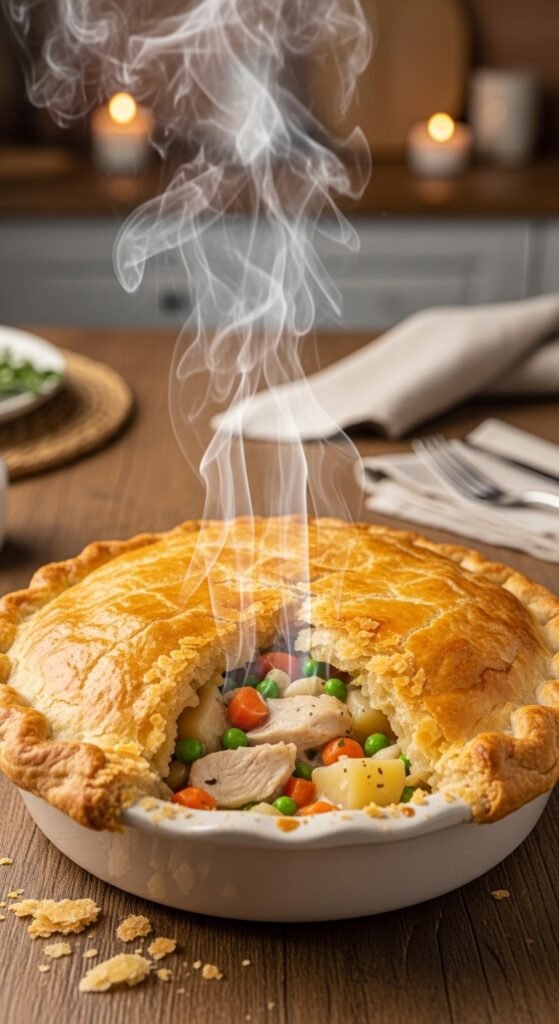 A beautifully styled spread of multiple delicious chicken dinner dishes including golden roasted chicken, creamy pasta, tacos, and stir fry arranged on a rustic wooden dining table, showcasing 15 dinner ideas with chicken that are easy, flavorful, and perfect for every night of the week.