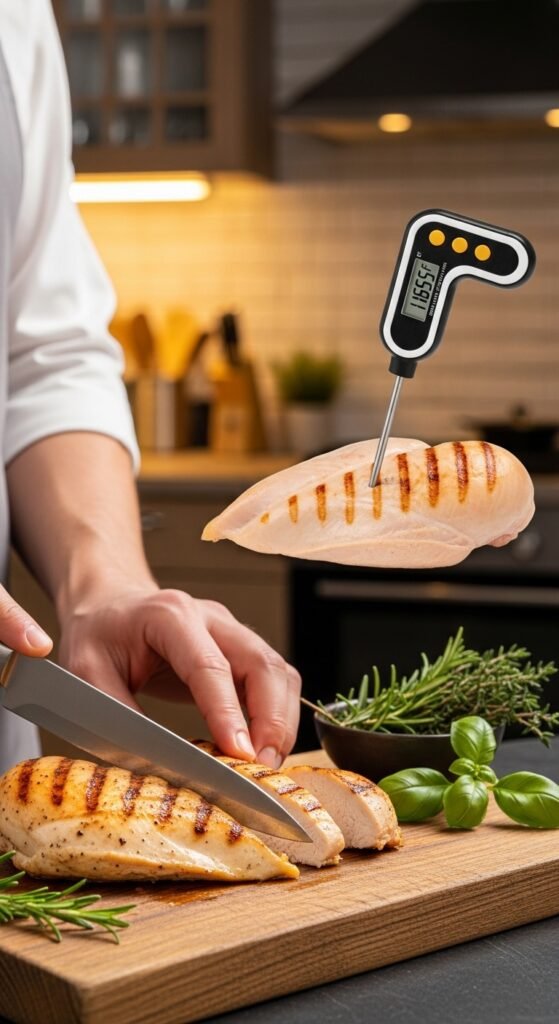 A beautifully styled spread of multiple delicious chicken dinner dishes including golden roasted chicken, creamy pasta, tacos, and stir fry arranged on a rustic wooden dining table, showcasing 15 dinner ideas with chicken that are easy, flavorful, and perfect for every night of the week.