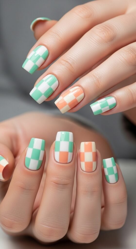 A stunning spring nails editorial featuring beautifully manicured hands with pastel florals, butterfly accents, glazed donut chrome, and vibrant color-blocked designs surrounded by fresh spring flowers, showcasing 20 spring nails ideas for fresh blooming manicures to welcome the sunshine.