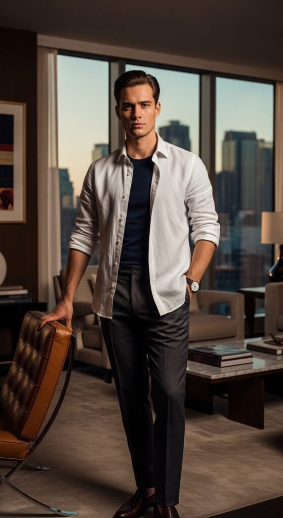 A beautifully styled aspirational millionaire lifestyle scene featuring a luxurious penthouse living room, financial planning books, investment charts, elegant decor, and golden lighting, showcasing 22 millionaire lifestyle ideas as a blueprint for achieving financial freedom and living rich.