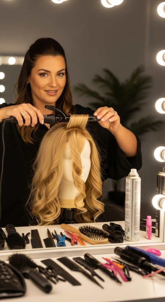 A collection of beautiful blonde wig styles displayed together, including straight, wavy, curly, honey blonde, platinum blonde, and balayage options, representing the ultimate guide to 15 blonde wig ideas for every style and preference.