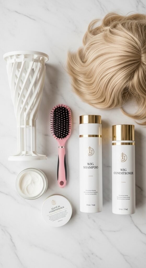 A collection of beautiful blonde wig styles displayed together, including straight, wavy, curly, honey blonde, platinum blonde, and balayage options, representing the ultimate guide to 15 blonde wig ideas for every style and preference.