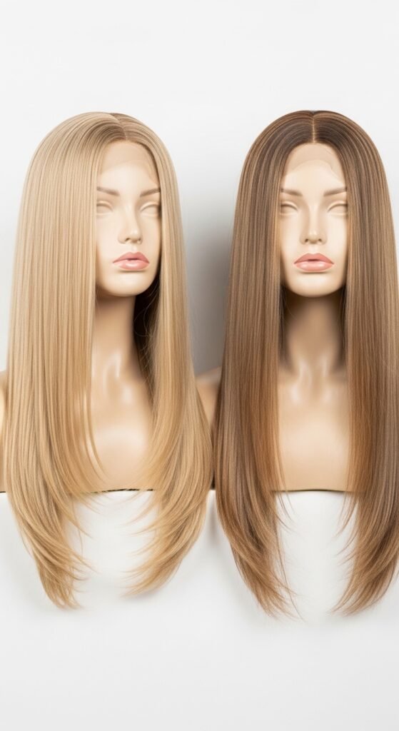 A collection of beautiful blonde wig styles displayed together, including straight, wavy, curly, honey blonde, platinum blonde, and balayage options, representing the ultimate guide to 15 blonde wig ideas for every style and preference.