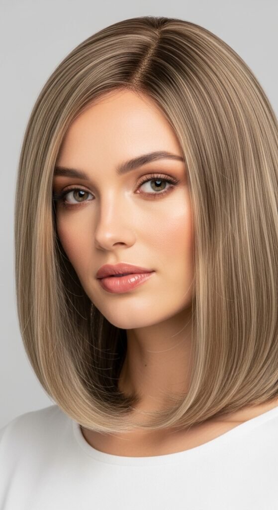 A stunning beauty editorial showcasing diverse chic straight wig hairstyles including sleek bobs, long layers, bangs, ponytails, and ombre styles on beautiful women, illustrating 20 straight wig hairstyles ideas to transform your look with versatile and glamorous straight wig options.