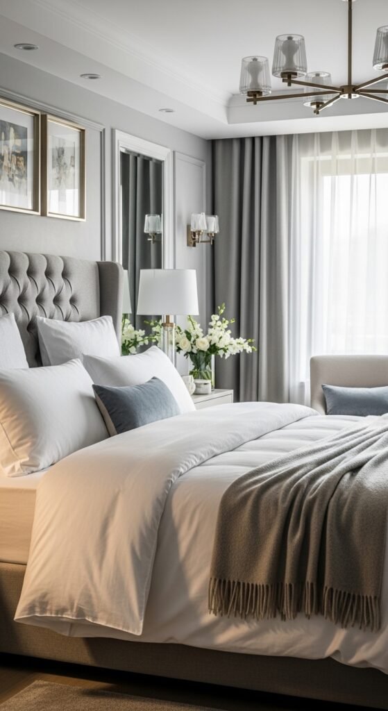 A beautifully styled luxury lifestyle scene featuring an elegant penthouse living room with fresh flowers, gold accents, quality books, warm dramatic lighting, and floor-to-ceiling city views, showcasing 24 luxury lifestyle ideas to transform your everyday existence into an extraordinary and fulfilling life.