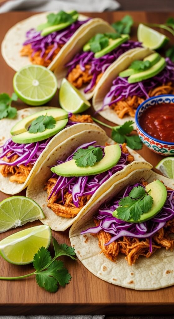 A beautifully styled spread of multiple delicious chicken dinner dishes including golden roasted chicken, creamy pasta, tacos, and stir fry arranged on a rustic wooden dining table, showcasing 15 dinner ideas with chicken that are easy, flavorful, and perfect for every night of the week.