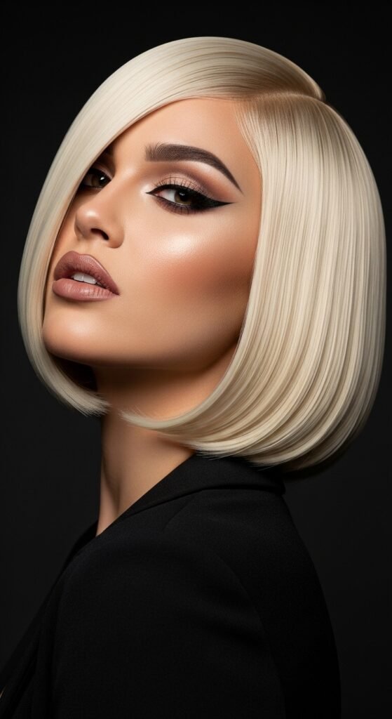 A stunning beauty editorial showcasing diverse chic straight wig hairstyles including sleek bobs, long layers, bangs, ponytails, and ombre styles on beautiful women, illustrating 20 straight wig hairstyles ideas to transform your look with versatile and glamorous straight wig options.