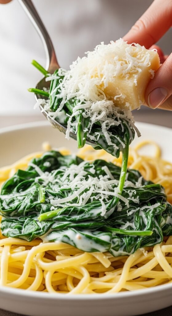 A breathtaking creamy Tuscan chicken pasta recipe editorial featuring a stunning bowl of golden pan-seared chicken over fettuccine in a rich velvety cream sauce with sun-dried tomatoes, wilted spinach, and freshly grated parmesan on a rustic Italian wooden table, showcasing the ultimate guide to making this comforting and irresistible creamy Tuscan chicken pasta recipe.