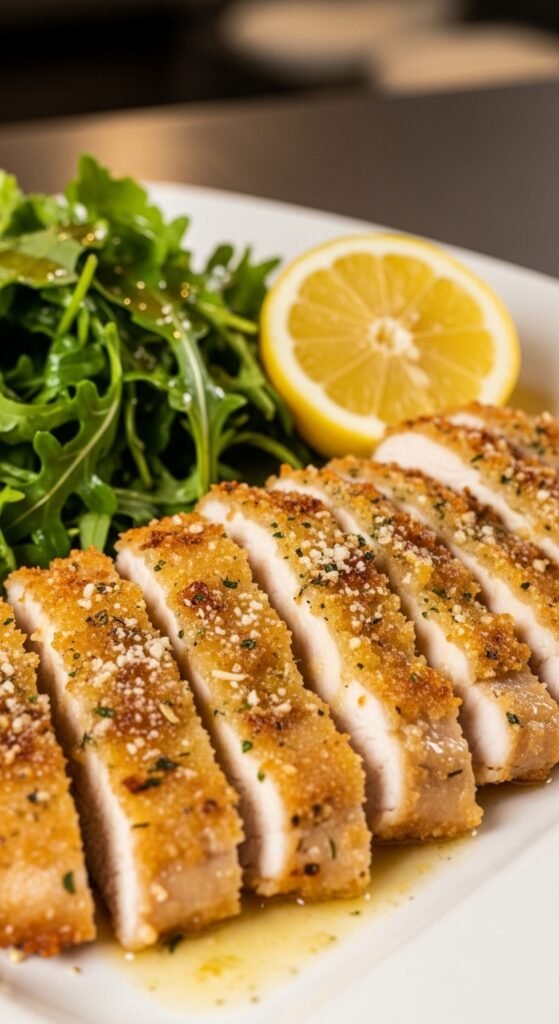 A breathtaking thinly sliced chicken breast recipes editorial featuring a stunning spread of golden chicken cutlets including lemon garlic butter, crispy parmesan crusted, and Korean bulgogi styles beautifully styled on a rustic wooden table with fresh herbs and warm kitchen lighting, showcasing the ultimate guide to fast flavorful and foolproof thinly sliced chicken breast dinners.