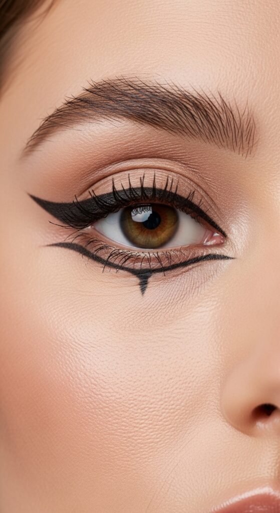 A breathtaking Korean makeup look editorial featuring a beautiful woman with flawless dewy glass skin, soft gradient lips, straight brows, puppy liner, and luminous K-beauty glow surrounded by elegant Korean beauty products, showcasing 20 Korean makeup look ideas as the ultimate guide to achieving the coveted K-beauty glow.