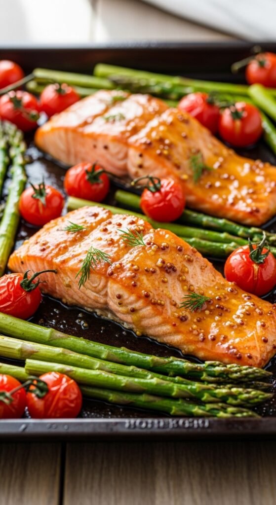  A breathtaking easy salmon recipes baked editorial featuring a stunning spread of golden baked salmon dishes including garlic butter, parmesan herb crusted, lemon pepper, and Mediterranean styles on a rustic wooden table with fresh lemon and dill, showcasing the ultimate guide to foolproof and flavorful easy baked salmon meals.