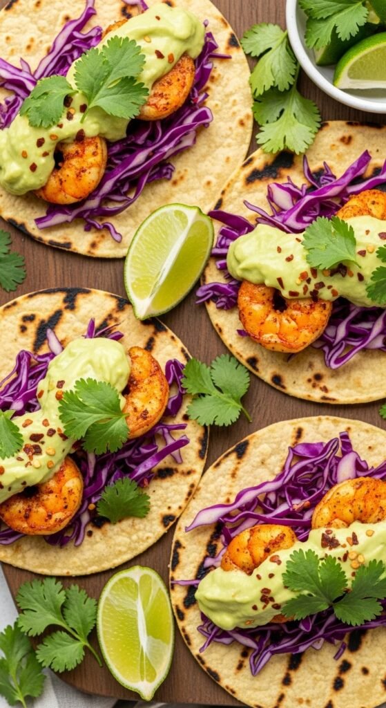 A breathtaking easy shrimp recipes for dinner editorial featuring a stunning spread of golden shrimp dishes including garlic butter shrimp, lemon scampi, shrimp tacos, Cajun shrimp, and Greek shrimp with feta beautifully styled on a rustic wooden table with fresh lemon and herbs, showcasing the ultimate guide to fast fancy and foolproof easy shrimp recipes for dinner.