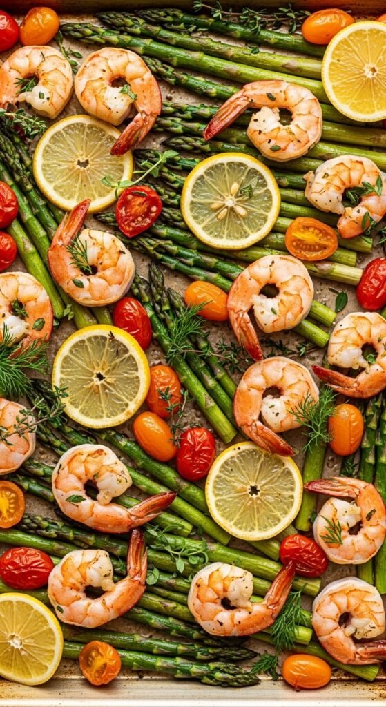 A breathtaking easy shrimp recipes for dinner editorial featuring a stunning spread of golden shrimp dishes including garlic butter shrimp, lemon scampi, shrimp tacos, Cajun shrimp, and Greek shrimp with feta beautifully styled on a rustic wooden table with fresh lemon and herbs, showcasing the ultimate guide to fast fancy and foolproof easy shrimp recipes for dinner.