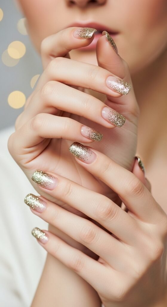 A stunning beauty editorial featuring beautifully manicured hands showcasing multiple cool nail art designs including chrome effects, pressed flowers, geometric patterns, and glitter ombre on a white marble surface, illustrating 15 cool nails ideas as a complete guide to achieving stunning and creative manicures.