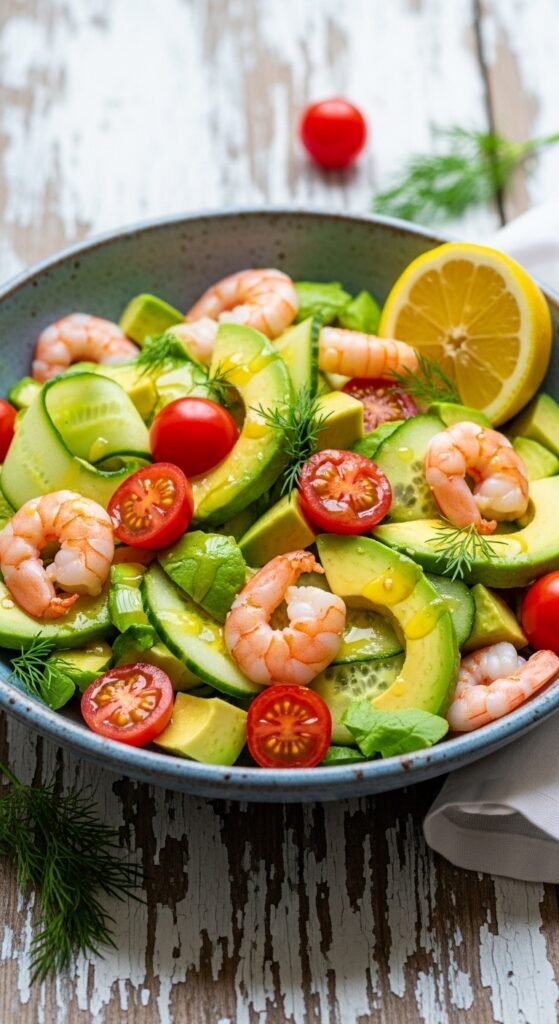A breathtaking easy shrimp recipes for dinner editorial featuring a stunning spread of golden shrimp dishes including garlic butter shrimp, lemon scampi, shrimp tacos, Cajun shrimp, and Greek shrimp with feta beautifully styled on a rustic wooden table with fresh lemon and herbs, showcasing the ultimate guide to fast fancy and foolproof easy shrimp recipes for dinner.