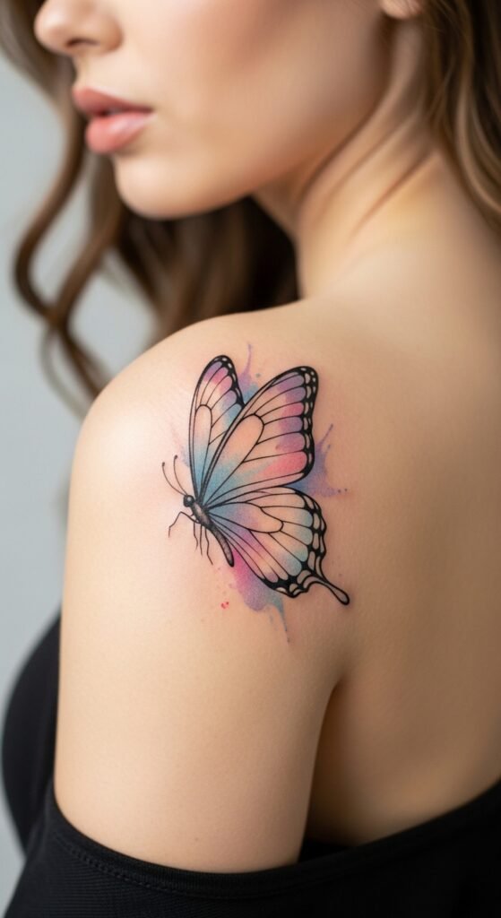 A stunning tattoo editorial featuring a beautiful woman showcasing multiple elegant feminine tattoos including delicate florals, minimalist constellations, botanical designs, and meaningful script on wrist, collarbone, and forearm placements, illustrating 18 tattoos for women ideas as the ultimate guide to finding the perfect ink.