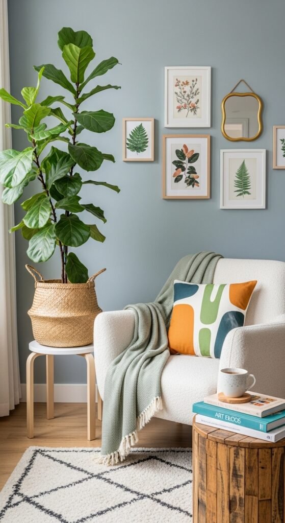 A beautifully designed and maximized small living room featuring multi-functional furniture, large mirrors, high curtains, vertical storage, and a neutral color palette, showcasing 20 small living room decor ideas to help you maximize space and create a stylish and functional home.