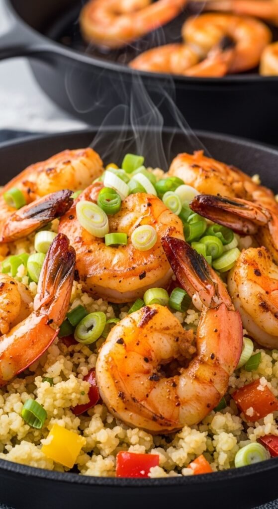 A breathtaking easy shrimp recipes for dinner editorial featuring a stunning spread of golden shrimp dishes including garlic butter shrimp, lemon scampi, shrimp tacos, Cajun shrimp, and Greek shrimp with feta beautifully styled on a rustic wooden table with fresh lemon and herbs, showcasing the ultimate guide to fast fancy and foolproof easy shrimp recipes for dinner.