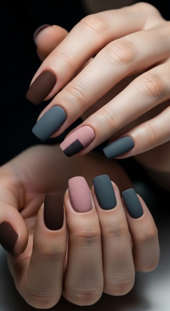 A stunning beauty editorial featuring beautifully manicured hands showcasing multiple cool nail art designs including chrome effects, pressed flowers, geometric patterns, and glitter ombre on a white marble surface, illustrating 15 cool nails ideas as a complete guide to achieving stunning and creative manicures.