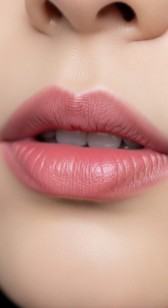 A breathtaking Korean makeup look editorial featuring a beautiful woman with flawless dewy glass skin, soft gradient lips, straight brows, puppy liner, and luminous K-beauty glow surrounded by elegant Korean beauty products, showcasing 20 Korean makeup look ideas as the ultimate guide to achieving the coveted K-beauty glow.