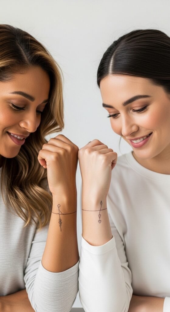 A stunning tattoo editorial featuring a beautiful woman showcasing multiple elegant feminine tattoos including delicate florals, minimalist constellations, botanical designs, and meaningful script on wrist, collarbone, and forearm placements, illustrating 18 tattoos for women ideas as the ultimate guide to finding the perfect ink.