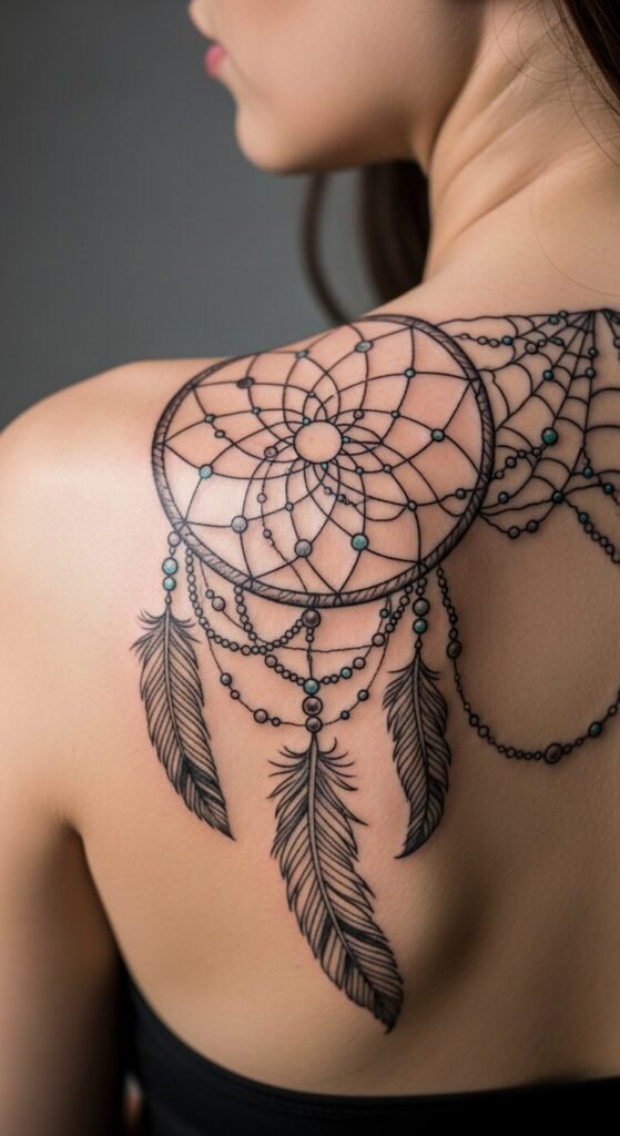 A stunning tattoo editorial featuring a beautiful woman showcasing multiple elegant feminine tattoos including delicate florals, minimalist constellations, botanical designs, and meaningful script on wrist, collarbone, and forearm placements, illustrating 18 tattoos for women ideas as the ultimate guide to finding the perfect ink.