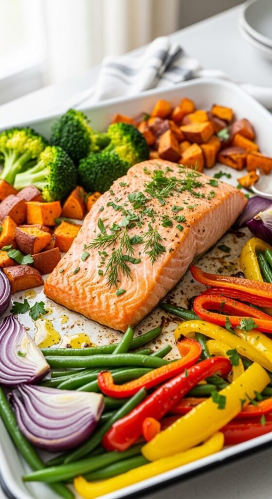 A breathtaking easy salmon recipes baked editorial featuring a stunning spread of golden baked salmon dishes including garlic butter, parmesan herb crusted, lemon pepper, and Mediterranean styles on a rustic wooden table with fresh lemon and dill, showcasing the ultimate guide to foolproof and flavorful easy baked salmon meals.