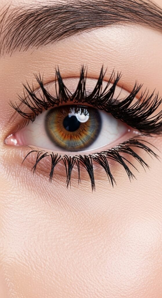 A breathtaking Korean makeup look editorial featuring a beautiful woman with flawless dewy glass skin, soft gradient lips, straight brows, puppy liner, and luminous K-beauty glow surrounded by elegant Korean beauty products, showcasing 20 Korean makeup look ideas as the ultimate guide to achieving the coveted K-beauty glow.