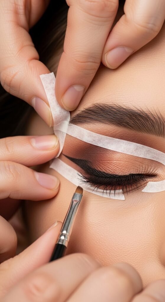 A breathtaking Korean makeup look editorial featuring a beautiful woman with flawless dewy glass skin, soft gradient lips, straight brows, puppy liner, and luminous K-beauty glow surrounded by elegant Korean beauty products, showcasing 20 Korean makeup look ideas as the ultimate guide to achieving the coveted K-beauty glow.