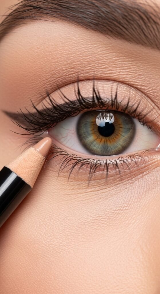 A breathtaking Korean makeup look editorial featuring a beautiful woman with flawless dewy glass skin, soft gradient lips, straight brows, puppy liner, and luminous K-beauty glow surrounded by elegant Korean beauty products, showcasing 20 Korean makeup look ideas as the ultimate guide to achieving the coveted K-beauty glow.