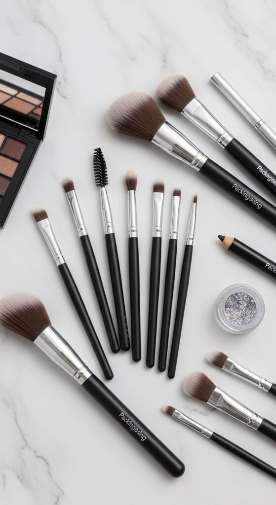 A breathtaking Korean makeup look editorial featuring a beautiful woman with flawless dewy glass skin, soft gradient lips, straight brows, puppy liner, and luminous K-beauty glow surrounded by elegant Korean beauty products, showcasing 20 Korean makeup look ideas as the ultimate guide to achieving the coveted K-beauty glow.