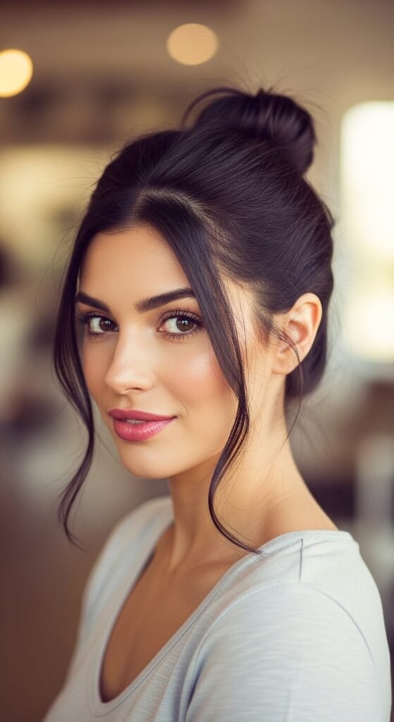 A stunning beauty editorial featuring a gorgeous woman with a flawless sleek straight quick weave hairstyle with perfect shine and movement, showcasing 20 straight quick weave hairstyles ideas for achieving instant glamour and salon-quality results at home.