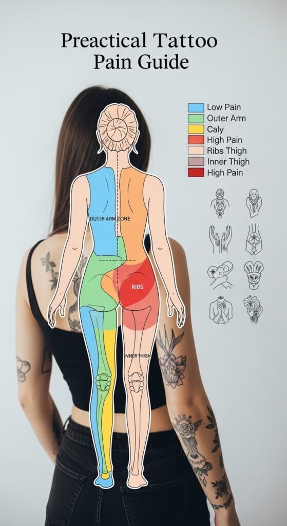 A stunning tattoo editorial featuring a beautiful woman showcasing multiple elegant feminine tattoos including delicate florals, minimalist constellations, botanical designs, and meaningful script on wrist, collarbone, and forearm placements, illustrating 18 tattoos for women ideas as the ultimate guide to finding the perfect ink.