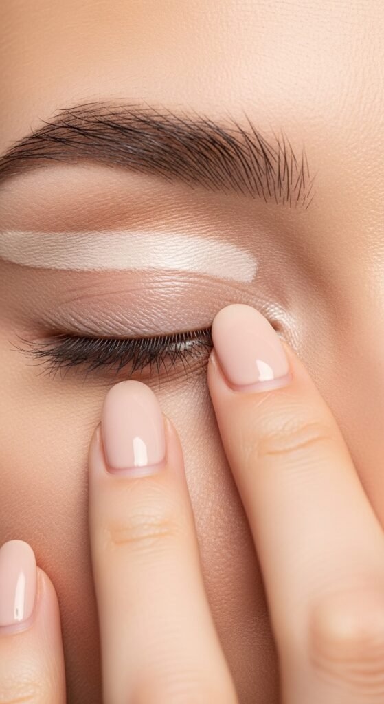 A breathtaking Korean makeup look editorial featuring a beautiful woman with flawless dewy glass skin, soft gradient lips, straight brows, puppy liner, and luminous K-beauty glow surrounded by elegant Korean beauty products, showcasing 20 Korean makeup look ideas as the ultimate guide to achieving the coveted K-beauty glow.