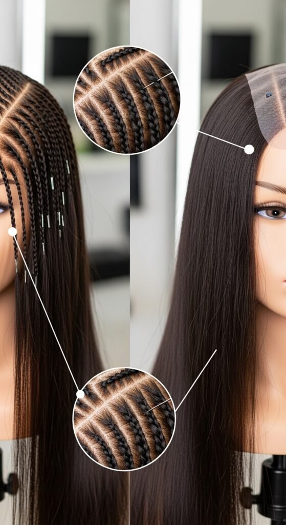 A stunning beauty editorial featuring a gorgeous woman with a flawless sleek straight quick weave hairstyle with perfect shine and movement, showcasing 20 straight quick weave hairstyles ideas for achieving instant glamour and salon-quality results at home.