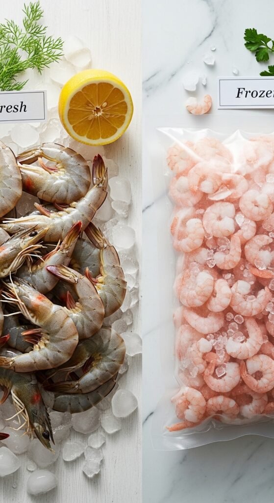 A breathtaking easy shrimp recipes for dinner editorial featuring a stunning spread of golden shrimp dishes including garlic butter shrimp, lemon scampi, shrimp tacos, Cajun shrimp, and Greek shrimp with feta beautifully styled on a rustic wooden table with fresh lemon and herbs, showcasing the ultimate guide to fast fancy and foolproof easy shrimp recipes for dinner.