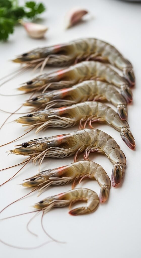A breathtaking easy shrimp recipes for dinner editorial featuring a stunning spread of golden shrimp dishes including garlic butter shrimp, lemon scampi, shrimp tacos, Cajun shrimp, and Greek shrimp with feta beautifully styled on a rustic wooden table with fresh lemon and herbs, showcasing the ultimate guide to fast fancy and foolproof easy shrimp recipes for dinner.