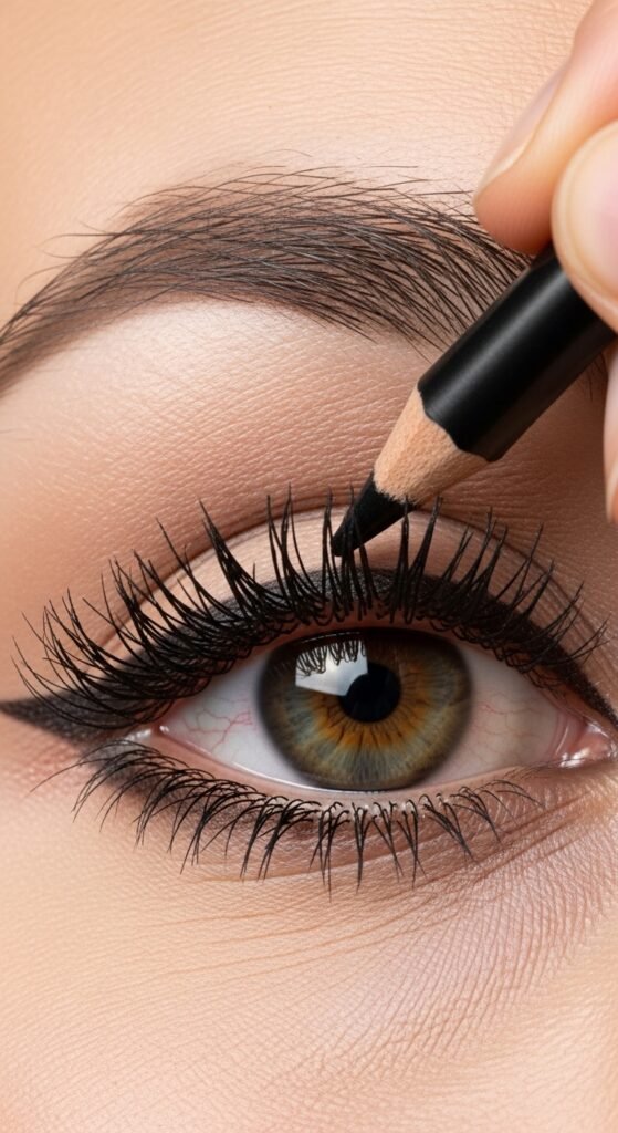 A breathtaking Korean makeup look editorial featuring a beautiful woman with flawless dewy glass skin, soft gradient lips, straight brows, puppy liner, and luminous K-beauty glow surrounded by elegant Korean beauty products, showcasing 20 Korean makeup look ideas as the ultimate guide to achieving the coveted K-beauty glow.