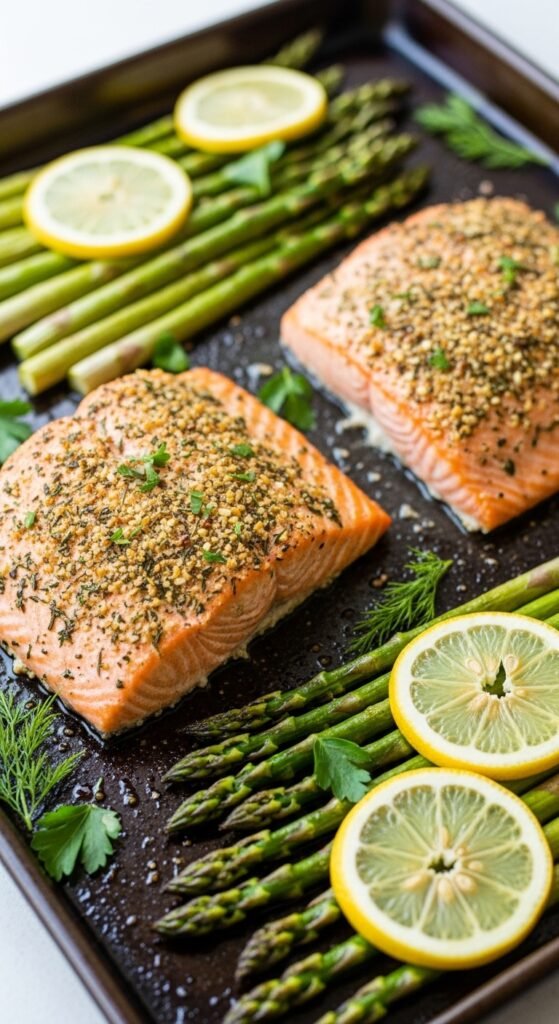 A stunning appetizing spread of multiple quick dinner ideas including shrimp scampi, sheet pan salmon, creamy pasta, tacos, and stir fry beautifully styled on a rustic wooden dining table with fresh herbs and warm kitchen lighting, showcasing 25 quick dinner ideas as the ultimate guide to easy and delicious weeknight meals.
