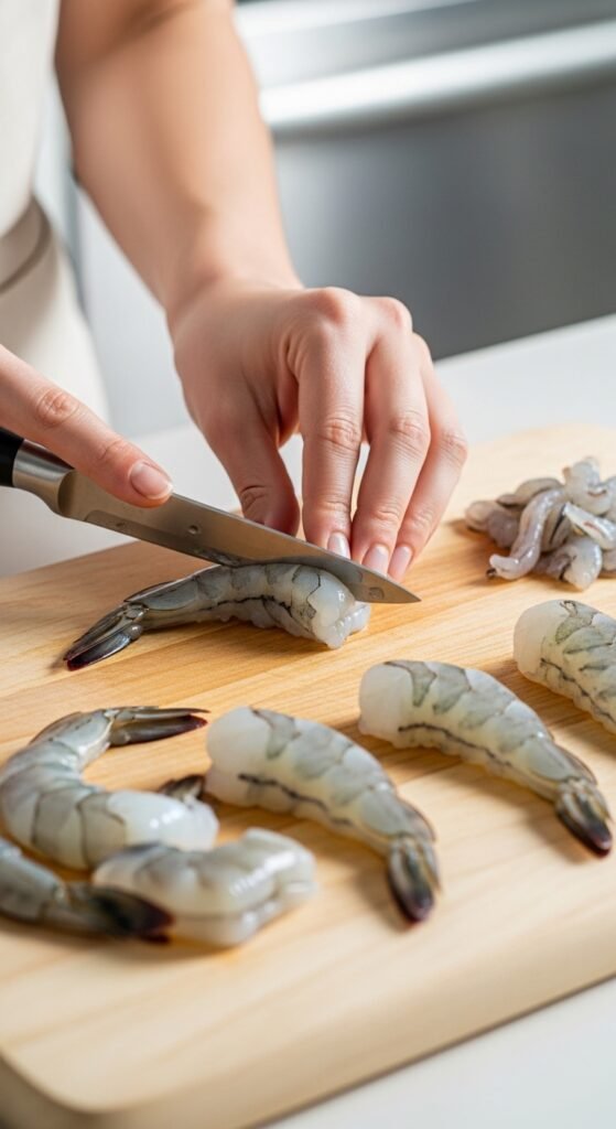 A breathtaking easy shrimp recipes for dinner editorial featuring a stunning spread of golden shrimp dishes including garlic butter shrimp, lemon scampi, shrimp tacos, Cajun shrimp, and Greek shrimp with feta beautifully styled on a rustic wooden table with fresh lemon and herbs, showcasing the ultimate guide to fast fancy and foolproof easy shrimp recipes for dinner.