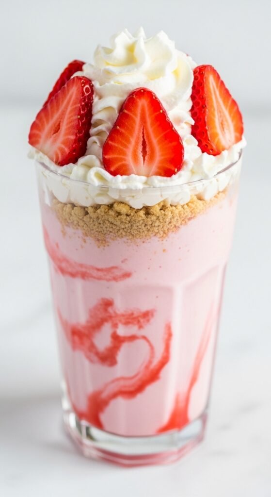 3. Strawberry Cheesecake Bliss Milkshake