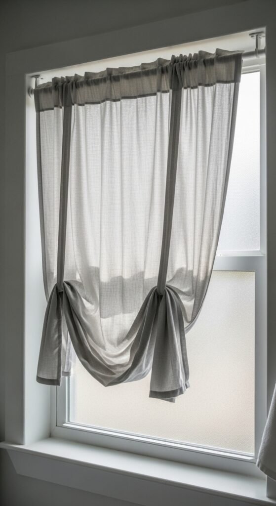 10. Roman Shades with Blackout Lining