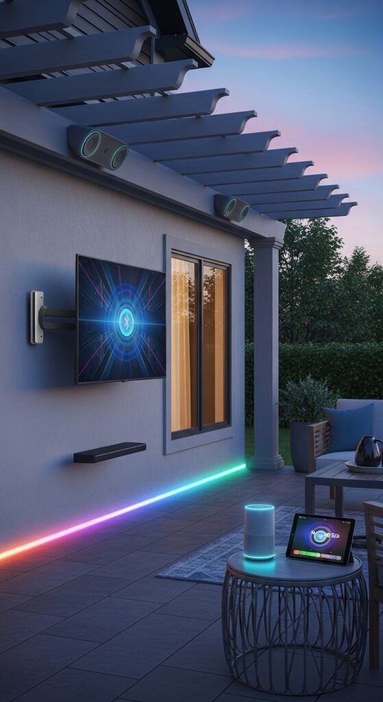 Idea #12: The Tech-Integrated Smart Patio