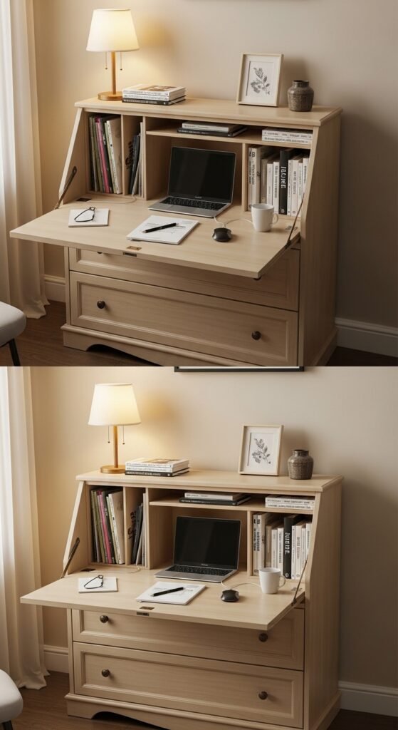 Idea #7: The Secretary Desk (For Hidden Clutter)