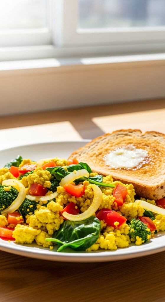 Recipe #4: Extra Firm Tofu Breakfast Scramble (Vegan Eggs)