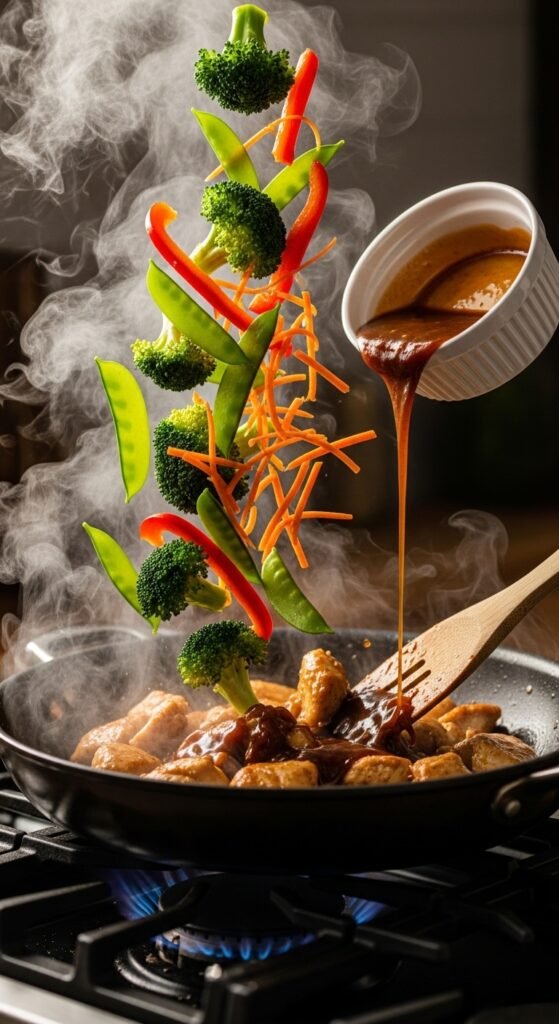 Step 7: The Veggies & Sauce